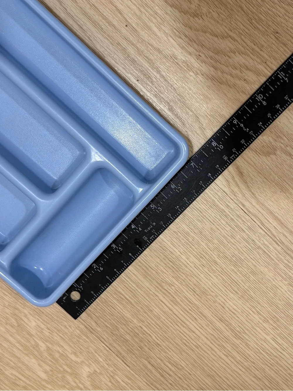 Rubbermaid Vintage Blue Silverware Utensil Drawer Organizer Tray #0522b4 Slotted